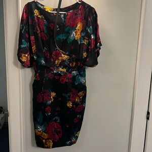Catherine Malandrino size 2 floral satin dress